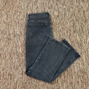 J Crew Mid-Rise Flare Crop Jeans Distressed Black Size 29